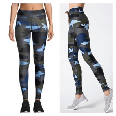 The Upside Women's Abstract Camo Print Yoga Workout Leggings Multi-Color Size 8