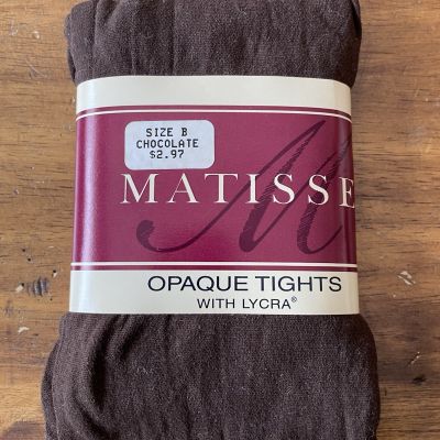 Vintage Matisse Control Top Microfiber Tights Size B Chocolate Brown Hills Dept
