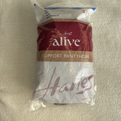 Hanes Alive Full Support Pantyhose Size A Control Top Reinforced Toe 3 Pair Pack