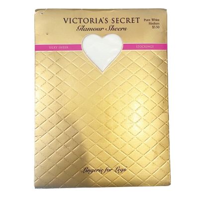 Victoria's Secret Vintage Glamour Sheers Silky Sheer Stockings Medium