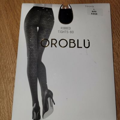 NIP Oroblu Nora Ribbed Tights 60. Choose Size/Color
