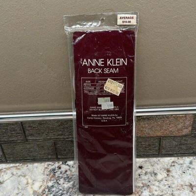 Vintage Anne Klein back seam tights size average 5’3”-5’7” 110-135lbs white
