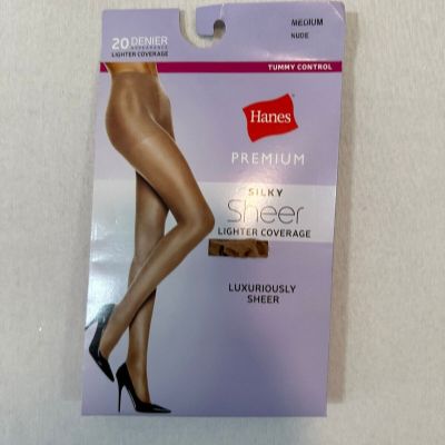 Hanes Women's pantyhose High Waisted Full Waistband Elastic Size M
