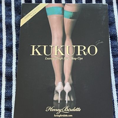 Honey Birdette KUKURO Jade Stay Up Stockings size Large BNIP