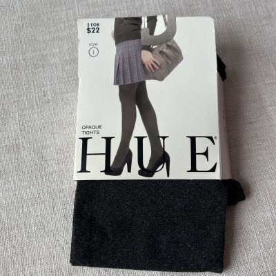 Hue Womens Opaque Tights 1 Pair Size 1 Graphite Heather Gray 40 Denier New