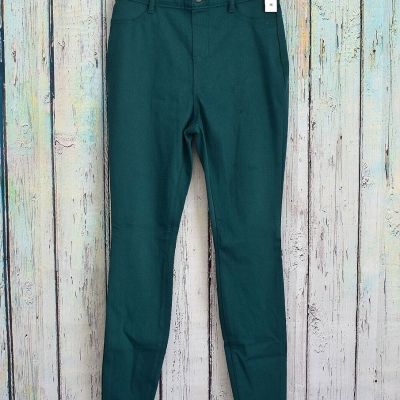 Women's Time And Tru Fashion Knit Jegging High Rise Stretch Fitted XSMALL Green