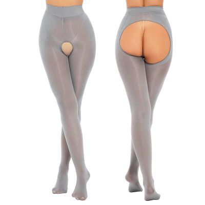 US Women's Cut Out Hollow Out Stockings Pantyhose See Through Open Crotch Pants