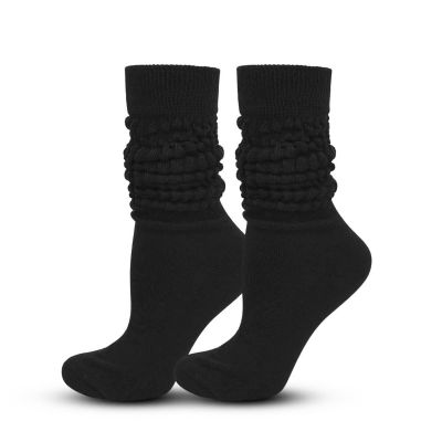 Women's Classic Calf Socks Plus Size Solid Slouchy Comfort Mid-calf Socks Daily