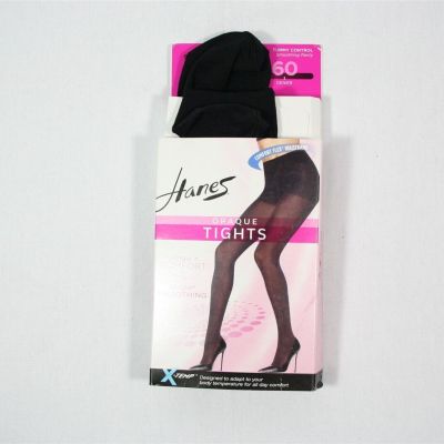 931X07 Hanes Q0C264 Silk Reflections Opaque Tight W/ X-Temp Technology SM Black