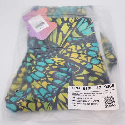 Yitty Leggings Medium M Mesh Me Smoothing High Waist Bright Blue Buttafly Lizzo