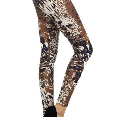 Lady's Wild Animal Safari splatter Print Fashion Leggings
