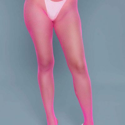 BeWicked Up All Night Pantyhose Fishnet Hot Pink