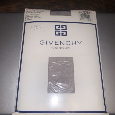 Givenchy Body Gleamers Pantyhose Size C Large Silver Fox Control Top Sheer...
