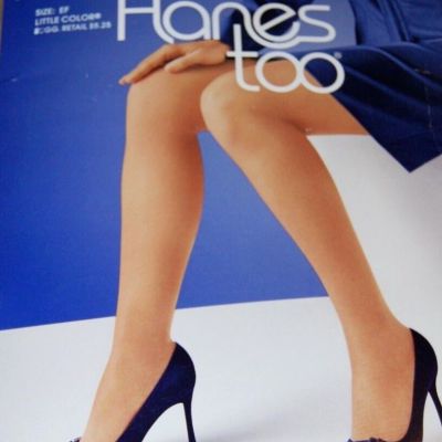 NWT  Hanes Too Day Sheer Control Top Sandal foot Pantyhose Size EF  S 137 USA