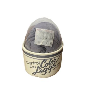 New Vintage Leggs Sheer Pantyhose Original Egg Control Top Colors Sz B Gray NOS