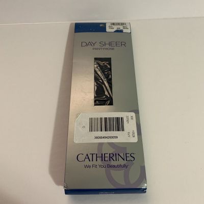 Catherines Pantyhose Day Sheer Hosiery Ribbed Panty Navy Blue Plus Size C
