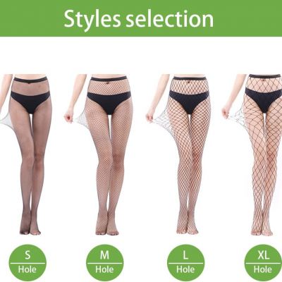 Fishnet Stockings Womens High Waist Tights Sexy Sheer Mesh Pantyhose