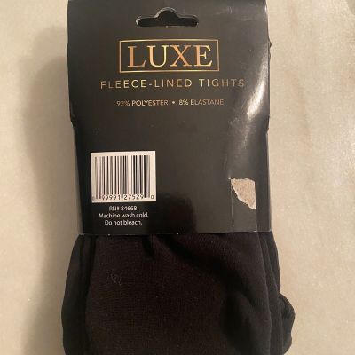 LUXE Womens Footed Fleece Lined Tights 1 Pair Package Sz M/L