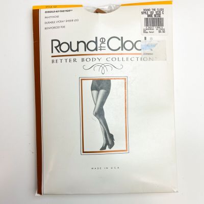 Vintage Round The Clock Better Body Collections Pantyhose Size C 137 Bare Beige