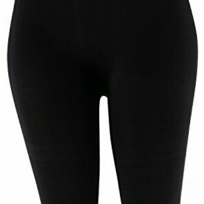 Basic Black Clothes Effect Biker Knee Length Shorts Spandex Yoga Leggings