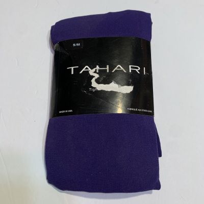 NEW TAHARI TIGHTS PURPLE OPAQUE NYLONS PANTYHOSE S/M