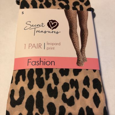 Secret Treasures Women's Leopard Print Fashion Tights Size S- Small Brand NEW