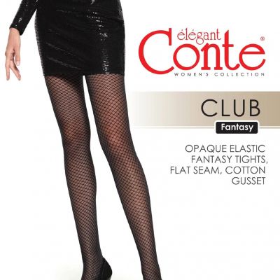 Conte Club 30 Den - Fantasy Dense Women's Tights with geometric pattern (21?-94?