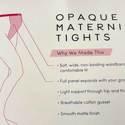 ISABEL MATERNITY OPAQUE MATERNITY TIGHTS COLOR: BLACK SIZE: L/XL NEW IN PACKAGE