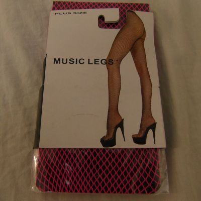 New Music Legs Style 9001Q Plus Sized 100perc Nylon Seamless Fishnet Panty Hose