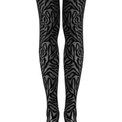 Perilla Wanted Thigh High Stockings Black Size Medium $94 Sold Out NWT