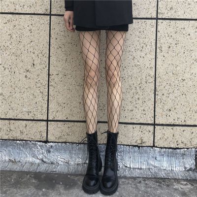 Pantyhose Solid Color Beautify Legs Rhombus Ladies High Stockings Soft