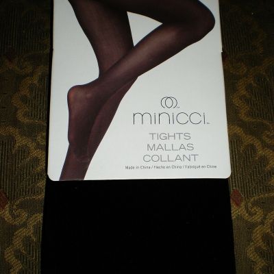 Minicci Tights Black Size Small Black 87perc Nylon 13perc Spandex Women