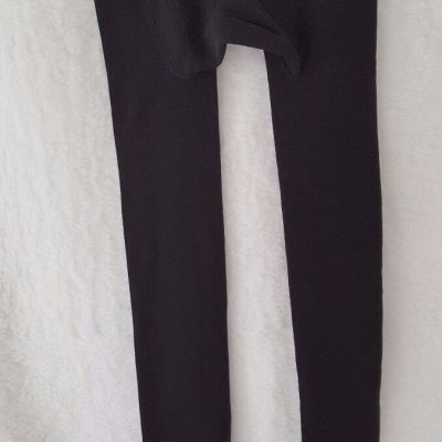 Tights Size S OR M Womens Black Fleece Lined Footed NWOT