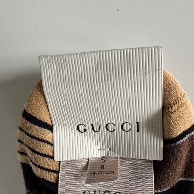 NWT Gucci GG Black/Beige Socks Size S (18-20 cm) Made in Italy 675854