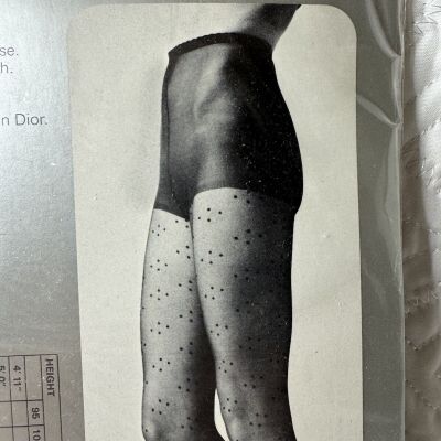 Christian Dior Size 2 Tights Panty Hose Graphite Gray Luxury Dior Dots 925
