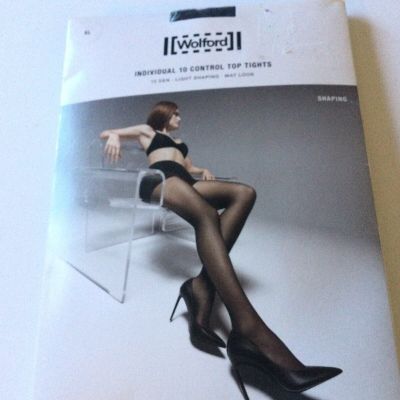 WOLFORD INDIVIDUAL 10 CONTROL TOP TIGHTS IN BLACK SIZE EXTRA LARGE  NWT