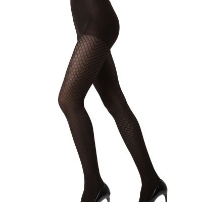 Chevron Control-Top Medium-Weight Smoothing Tights