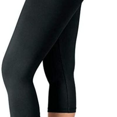 SATINA High Waisted Capri Leggings Plus Size Black | Tummy Control Yoga Pants...