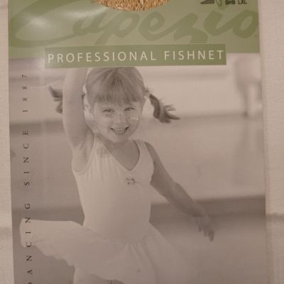 Capezio Girls Professional Fishnet Seamless Tight - 3000C L/XL (Imperfect Box)
