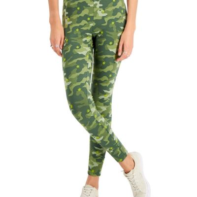 MSRP $17 Style & Co Petite Printed Pull-On Leggings Green Size