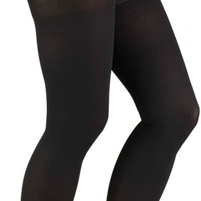 Truform 20-30 mmHg Compression Pantyhose, Women's Hosiery Support Tights, Black,