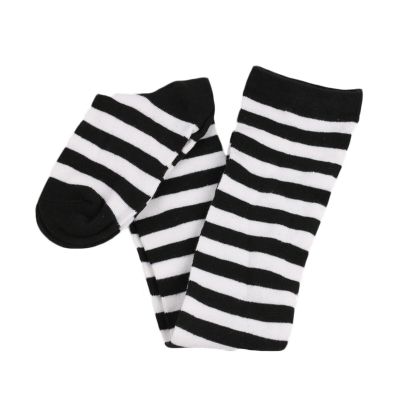 Women Stockings Attractive Comfortable Color Block Striped Stockings Stretchy