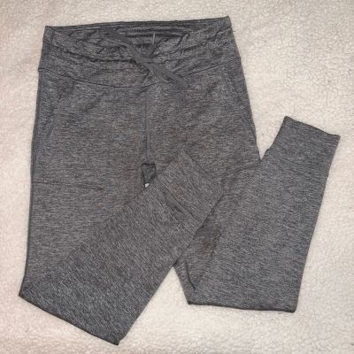 Aerie Chill Play Move Heathered Gray Jogger Style Leggings Size Large