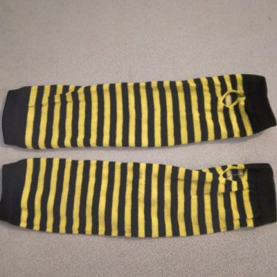 Black and Yellow Sleevelet arm socks / warmer with thumb hole 274109