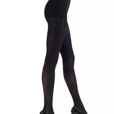 JOSIE BY NATORI 2 PAIR PACK CONTROL TOP OPAQUE TIGHTS BLACK SIZE M/L NWT