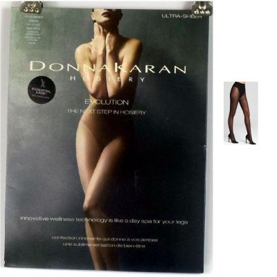 Donna Karan Womens Evolution Ultra Sheer Pantyhose Black Choose Size New DOC320