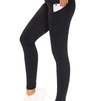 Thick Thermal Fleece Lined Leggings with Pockets, Tummy Control Workout Runni...