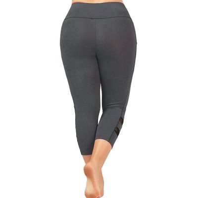 Plus Size Womens Solid Yoga Sporty Slim Fit Pants Casual Jogger Trousers Bottoms