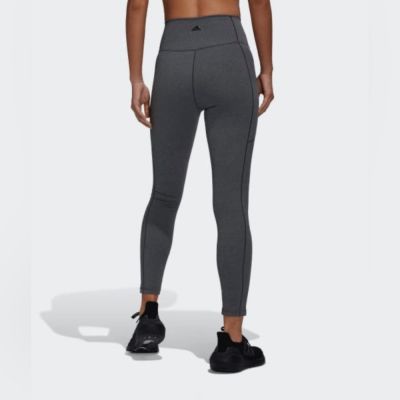 NEW Adidas Yoga Studio 7/8 Leggings womens Medium M Dark Heather Grey workout