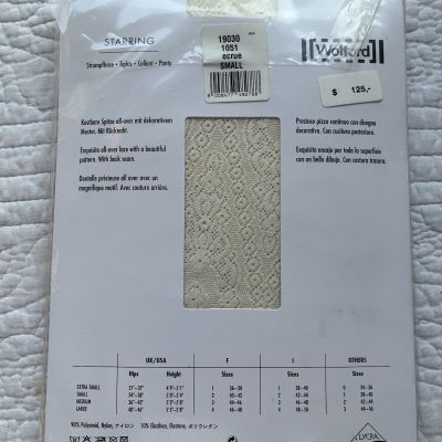Wolford Ecru Lace Tights Small